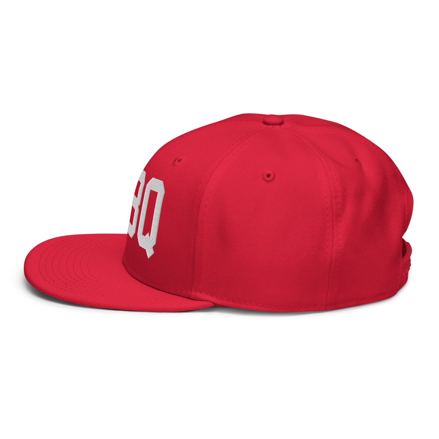 College-Style Wool-Blend Snapback Hat • White • ABQ Albuquerque • YHM Designs - Image 17