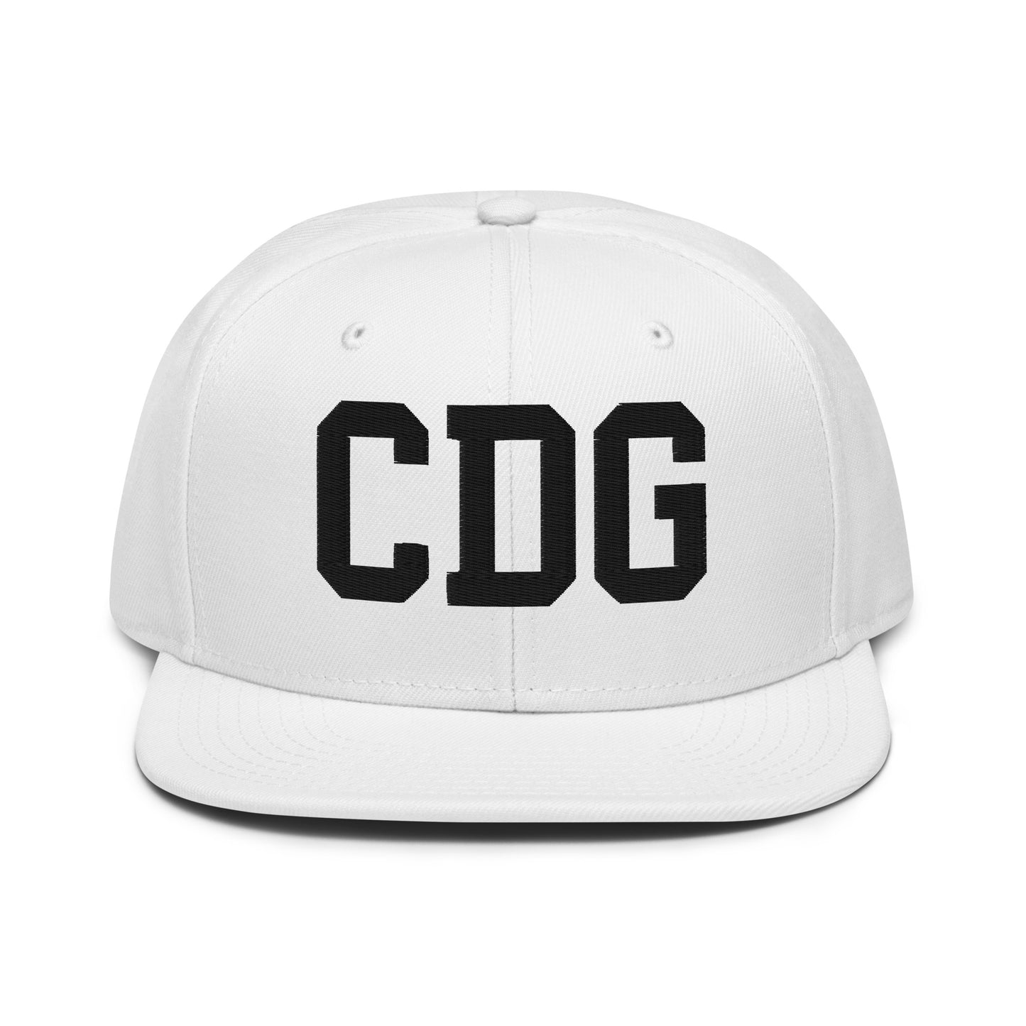 College-Style Wool-Blend Snapback Hat • Black • CDG Paris • YHM Designs - Image 26