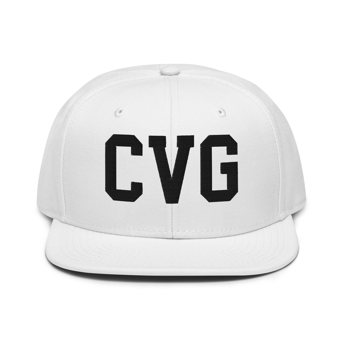 College-Style Wool-Blend Snapback Hat • Black • CVG Cincinnati • YHM Designs - Image 26