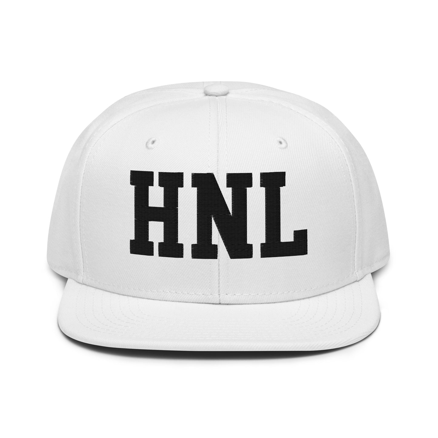 College-Style Wool-Blend Snapback Hat • Black • HNL Honolulu • YHM Designs - Image 26