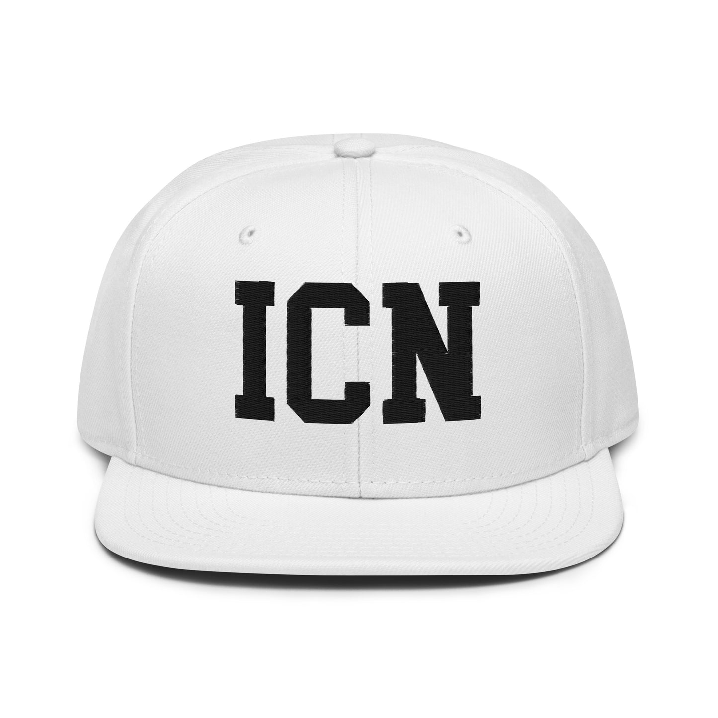 College-Style Wool-Blend Snapback Hat • Black • ICN Seoul • YHM Designs - Image 26