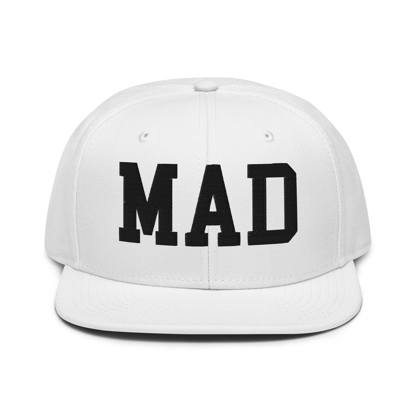 College-Style Wool-Blend Snapback Hat • Black • MAD Madrid • YHM Designs - Image 26