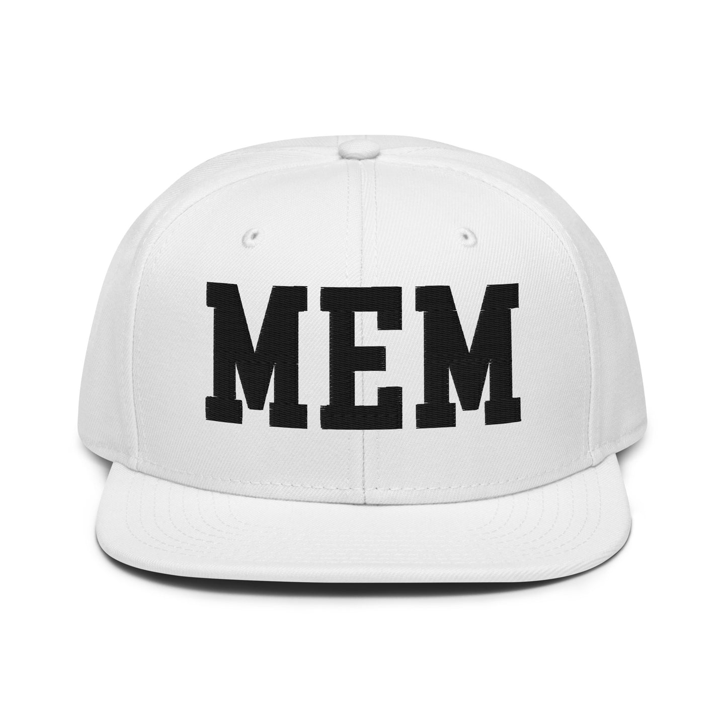 College-Style Wool-Blend Snapback Hat • Black • MEM Memphis • YHM Designs - Image 26
