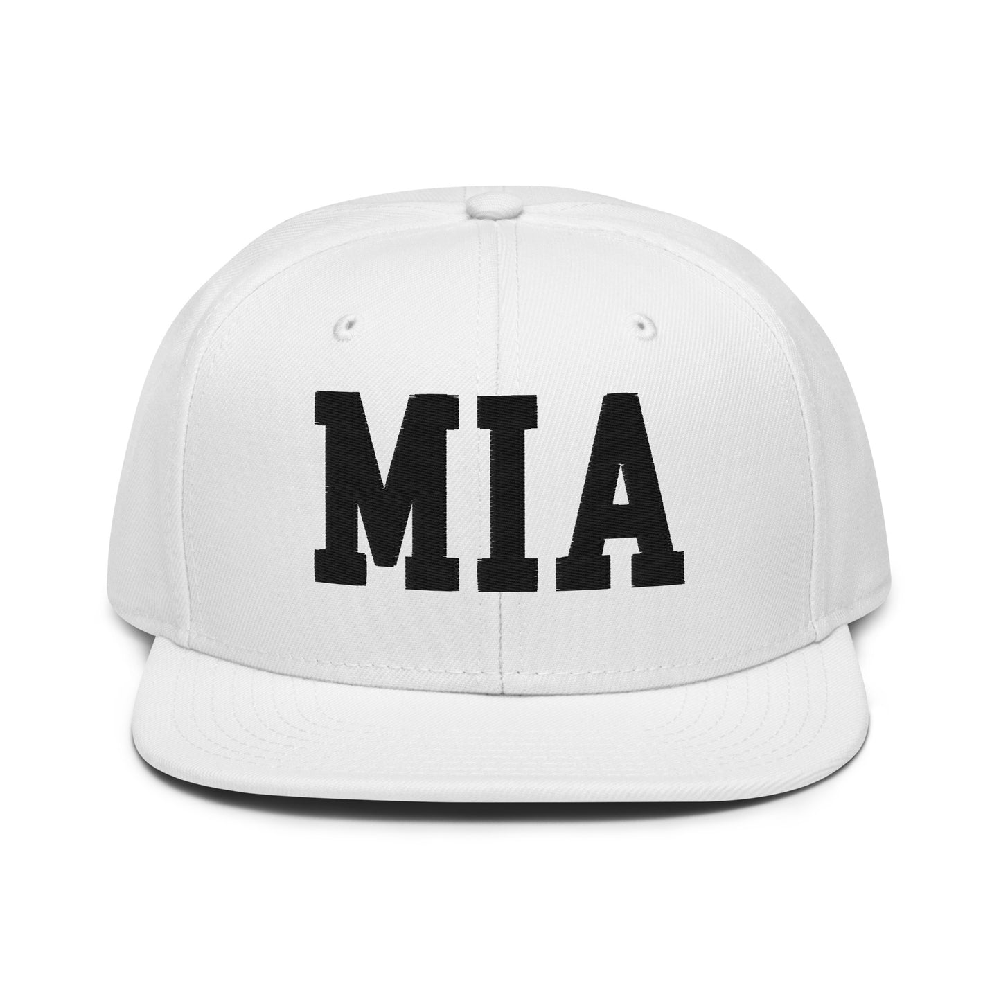 College-Style Wool-Blend Snapback Hat • Black • MIA Miami • YHM Designs - Image 26