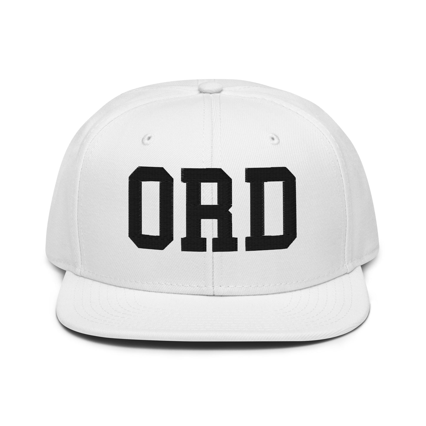 College-Style Wool-Blend Snapback Hat • Black • ORD Chicago • YHM Designs - Image 26