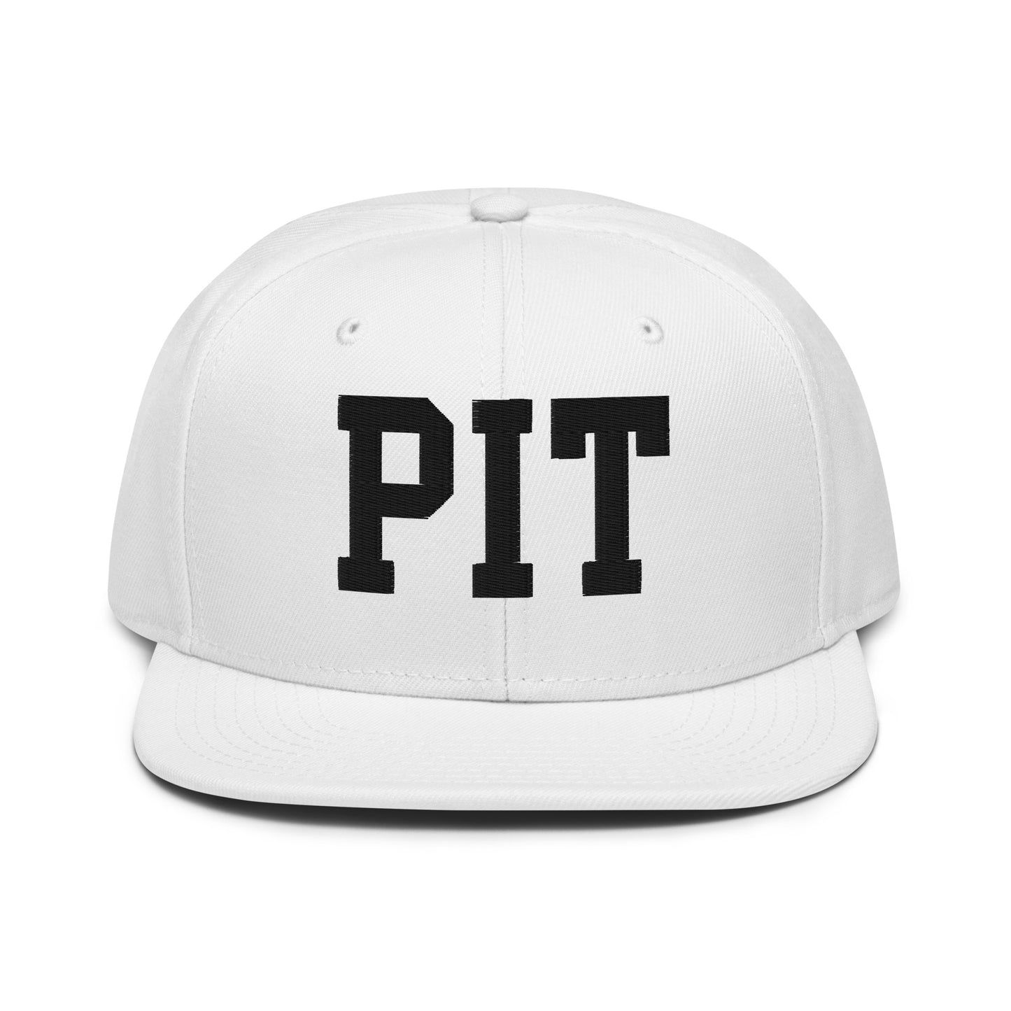 College-Style Wool-Blend Snapback Hat • Black • PIT Pittsburgh • YHM Designs - Image 26