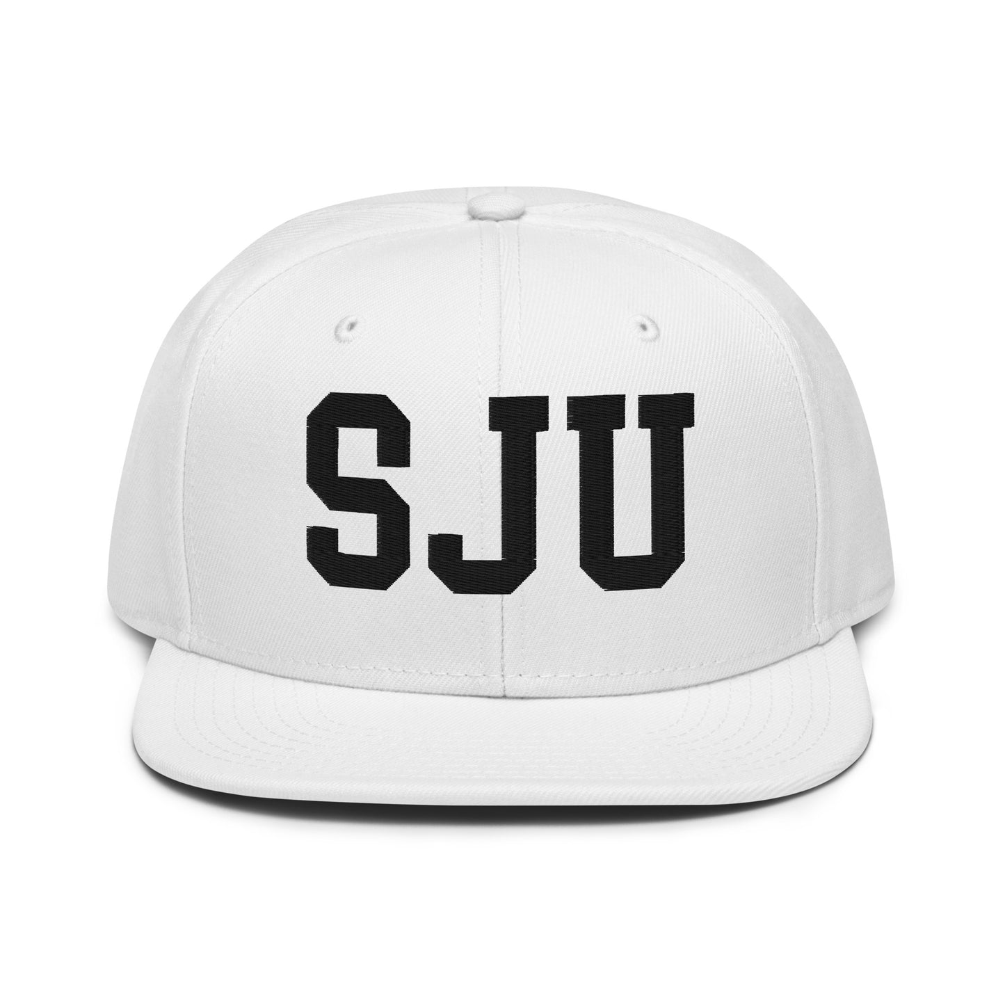 College-Style Wool-Blend Snapback Hat • Black • SJU San Juan • YHM Designs - Image 26