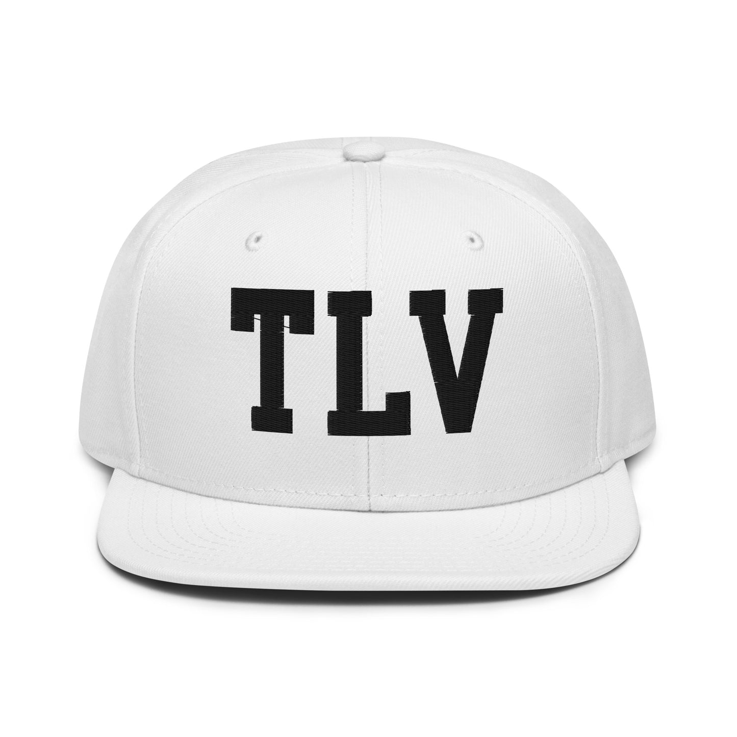 College-Style Wool-Blend Snapback Hat • Black • TLV Tel Aviv • YHM Designs - Image 26