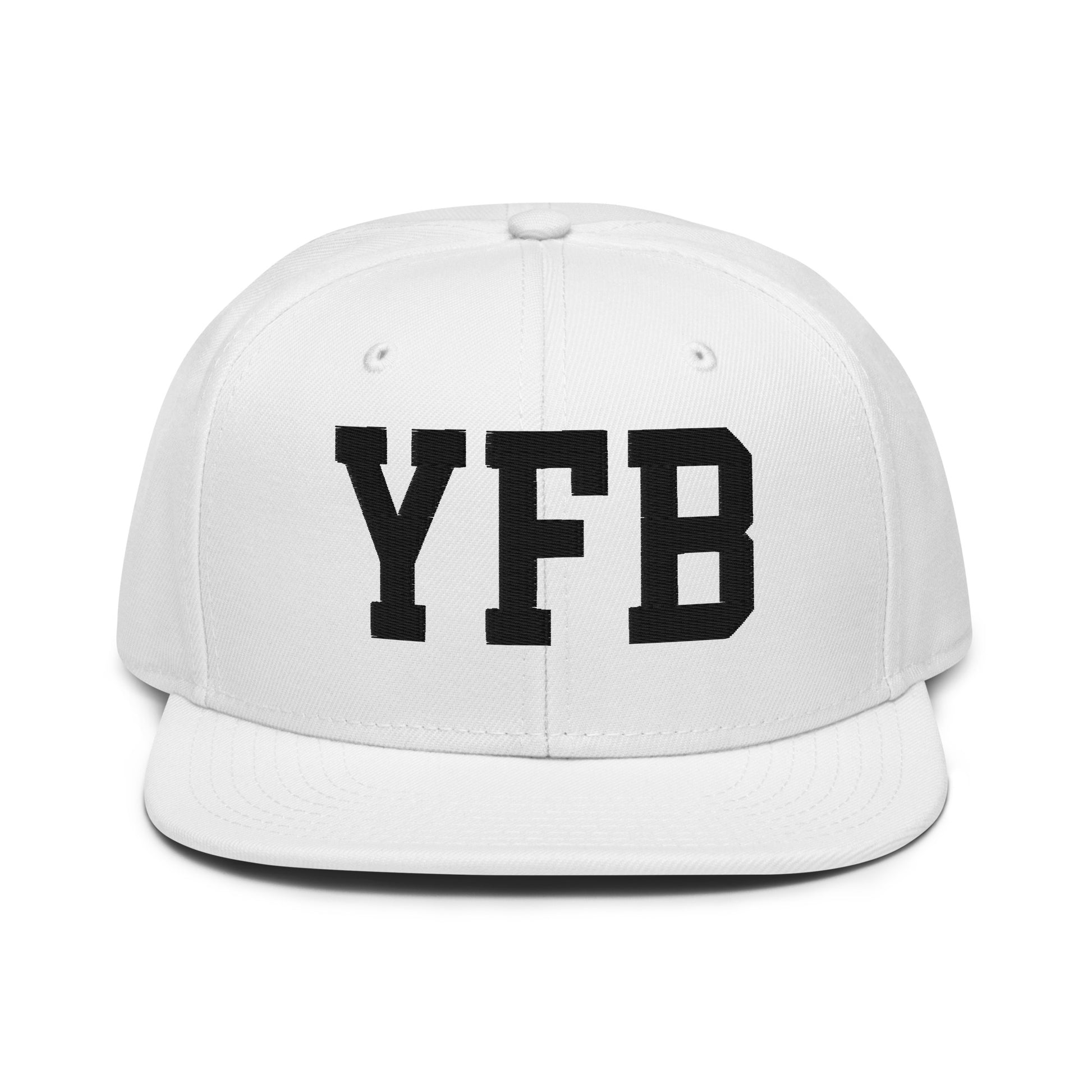College-Style Wool-Blend Snapback Hat • Black • YFB Iqaluit • YHM Designs - Image 26