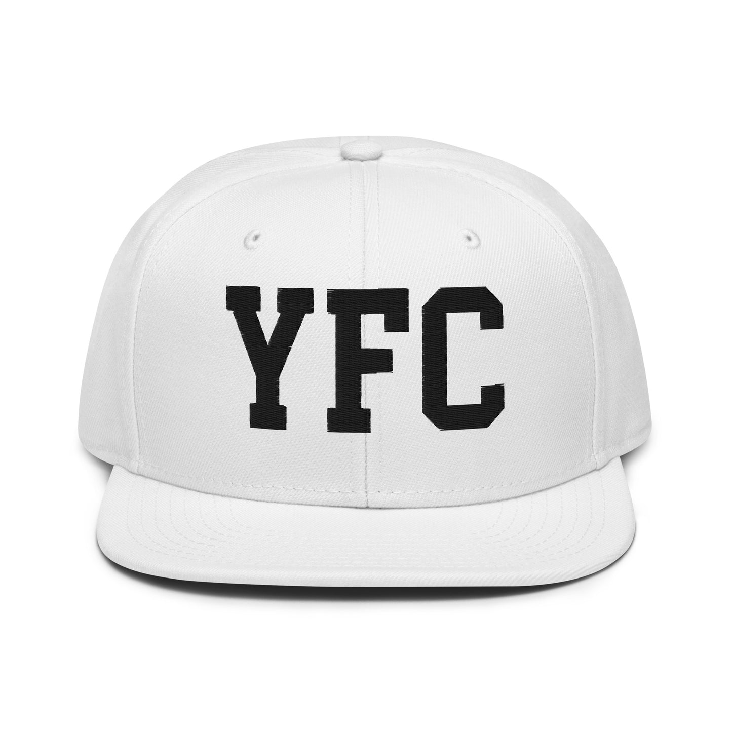 College-Style Wool-Blend Snapback Hat • Black • YFC Fredericton • YHM Designs - Image 26