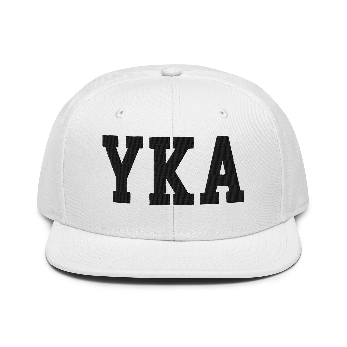 College-Style Wool-Blend Snapback Hat • Black • YKA Kamloops • YHM Designs - Image 26