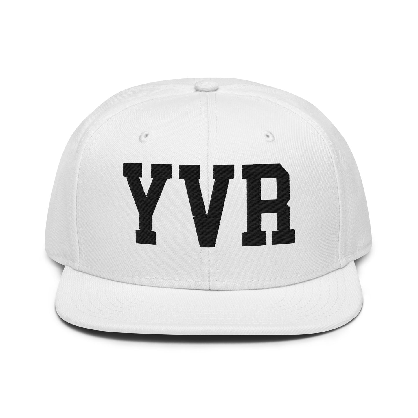 College-Style Wool-Blend Snapback Hat • Black • YVR Vancouver • YHM Designs - Image 26