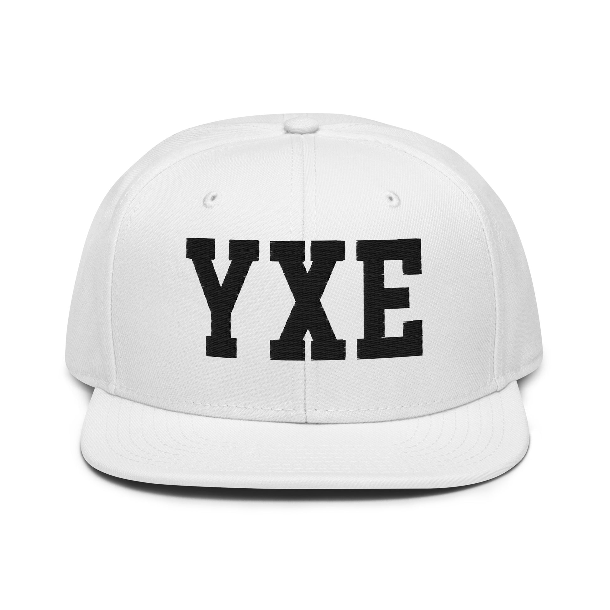 College-Style Wool-Blend Snapback Hat • Black • YXE Saskatoon • YHM Designs - Image 26