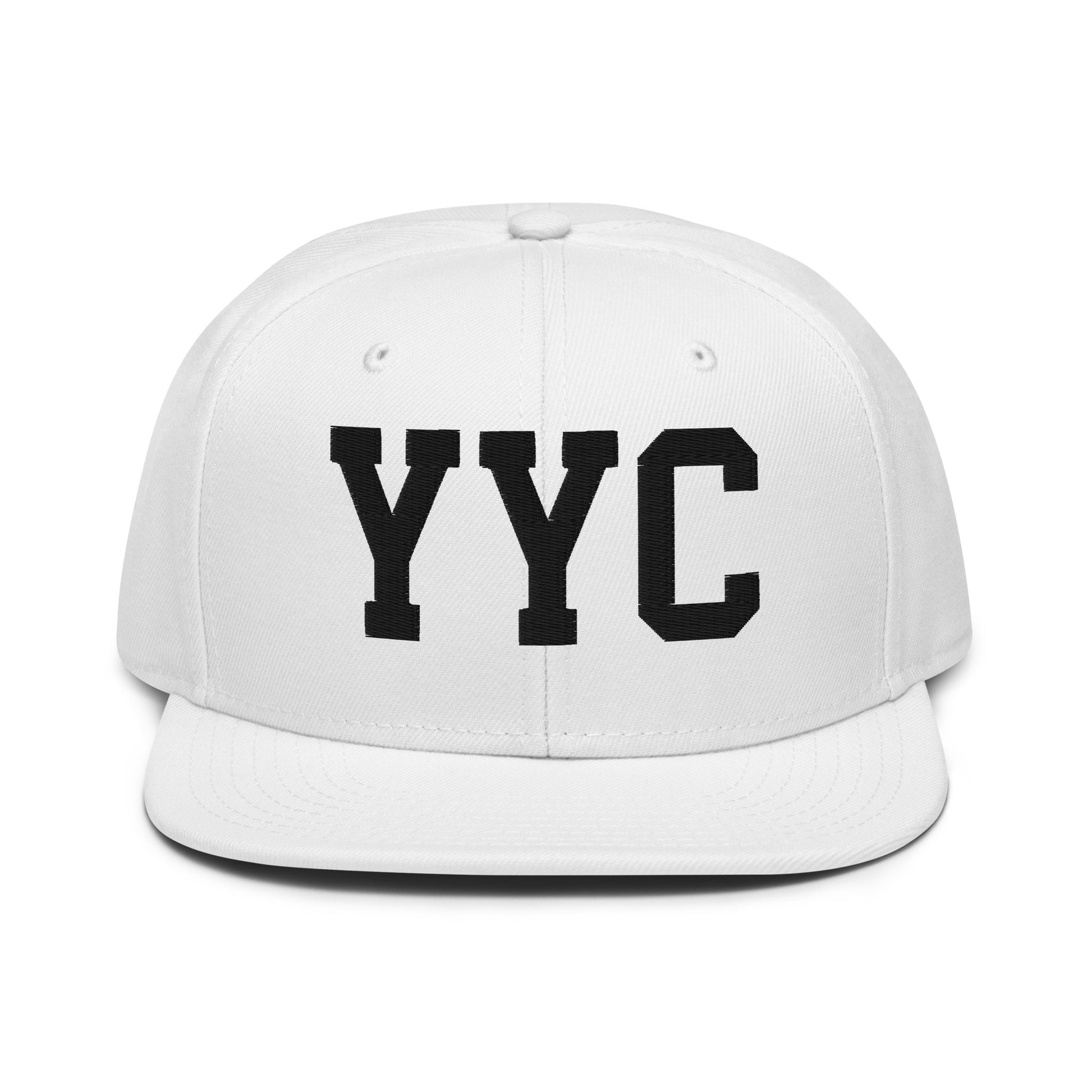 College-Style Wool-Blend Snapback Hat • Black • YYC Calgary • YHM Designs - Image 26