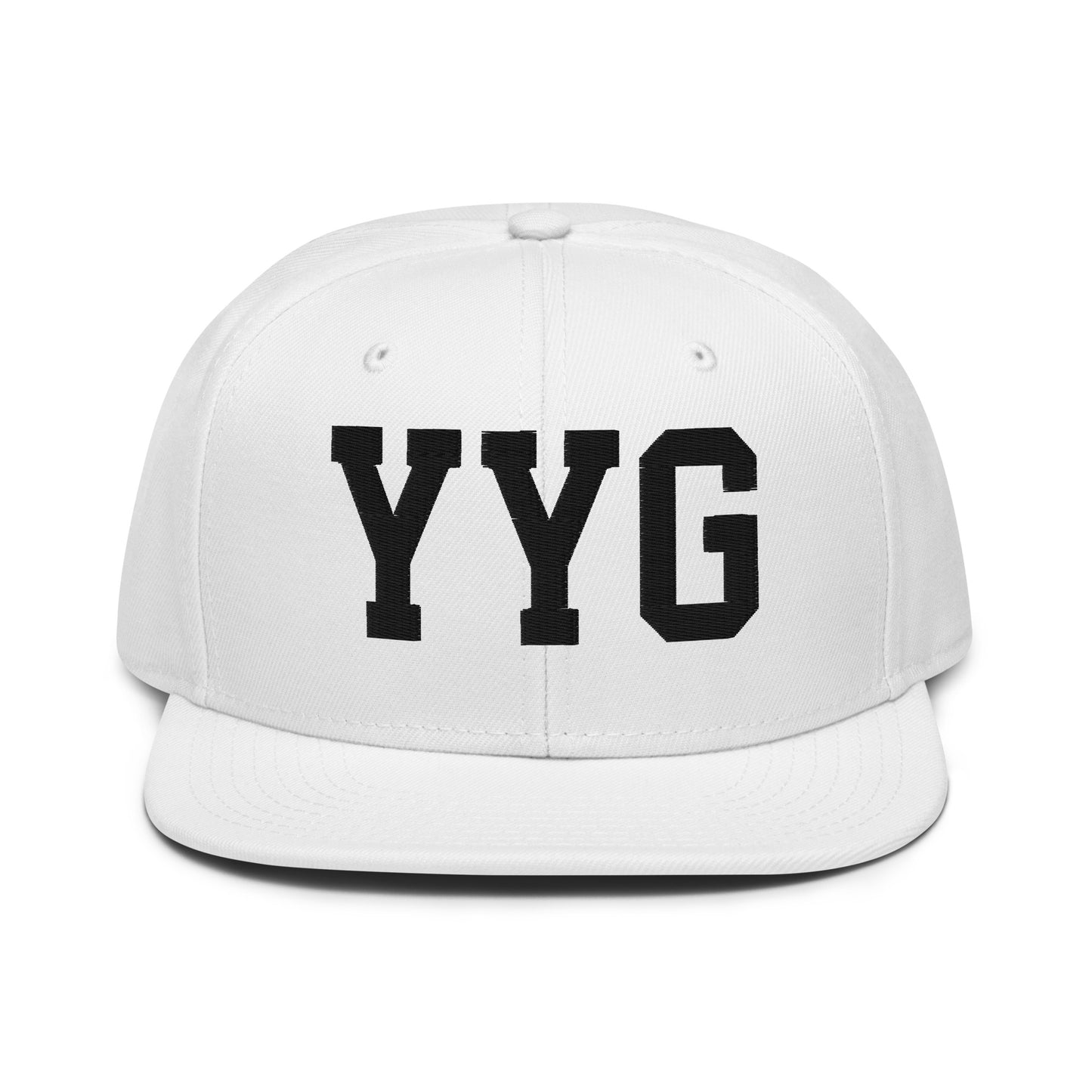 College-Style Wool-Blend Snapback Hat • Black • YYG Charlottetown • YHM Designs - Image 26