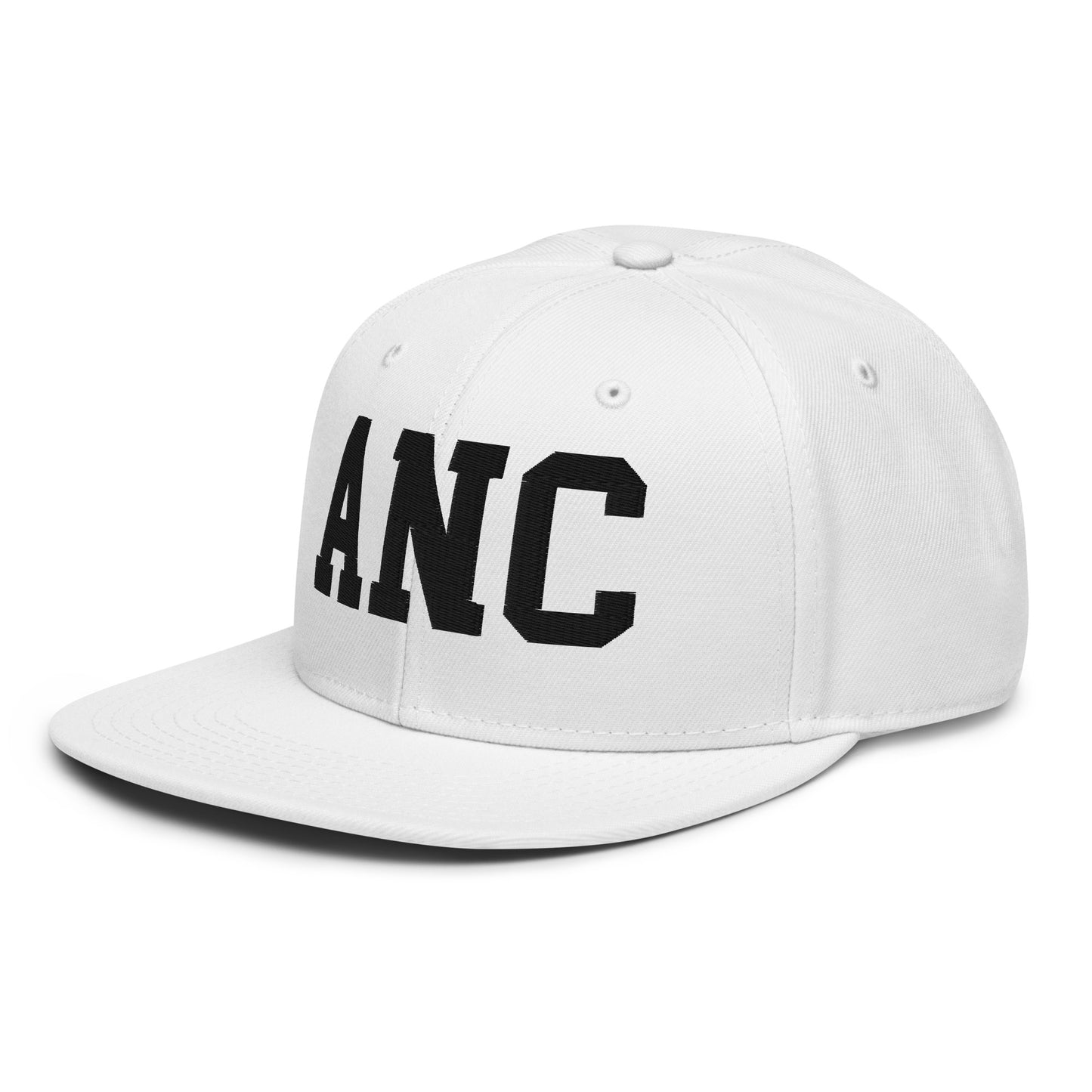 College-Style Wool-Blend Snapback Hat • Black • ANC Anchorage • YHM Designs - Image 28