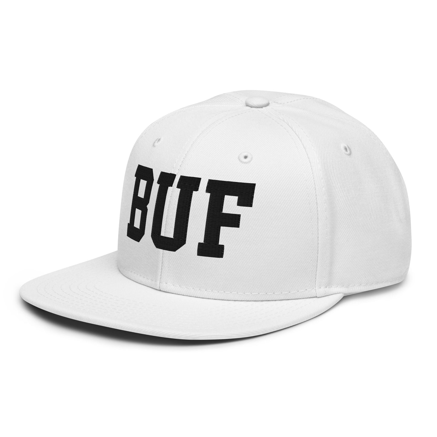 College-Style Wool-Blend Snapback Hat • Black • BUF Buffalo • YHM Designs - Image 28