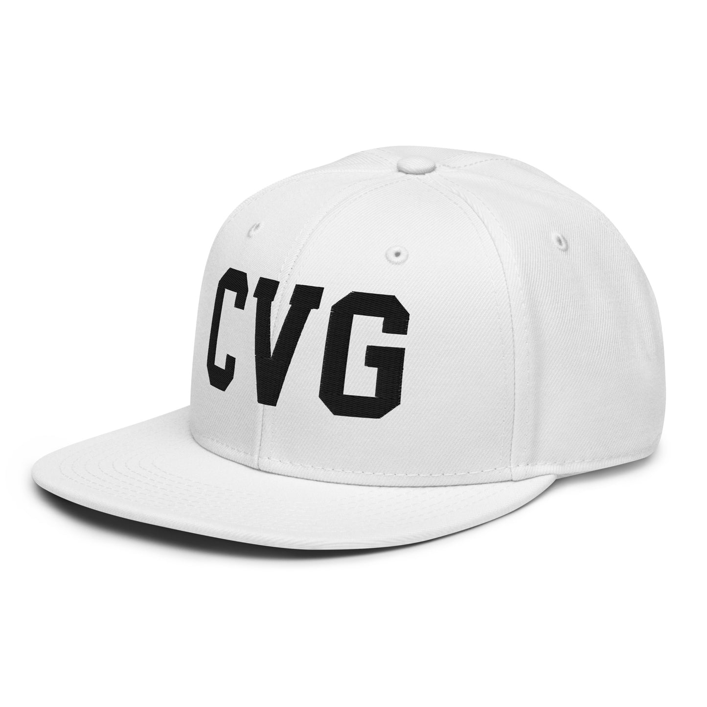 College-Style Wool-Blend Snapback Hat • Black • CVG Cincinnati • YHM Designs - Image 28