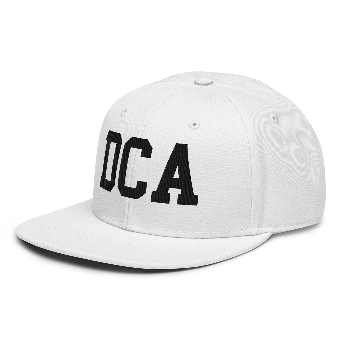 College-Style Wool-Blend Snapback Hat • Black • DCA Washington • YHM Designs - Image 28