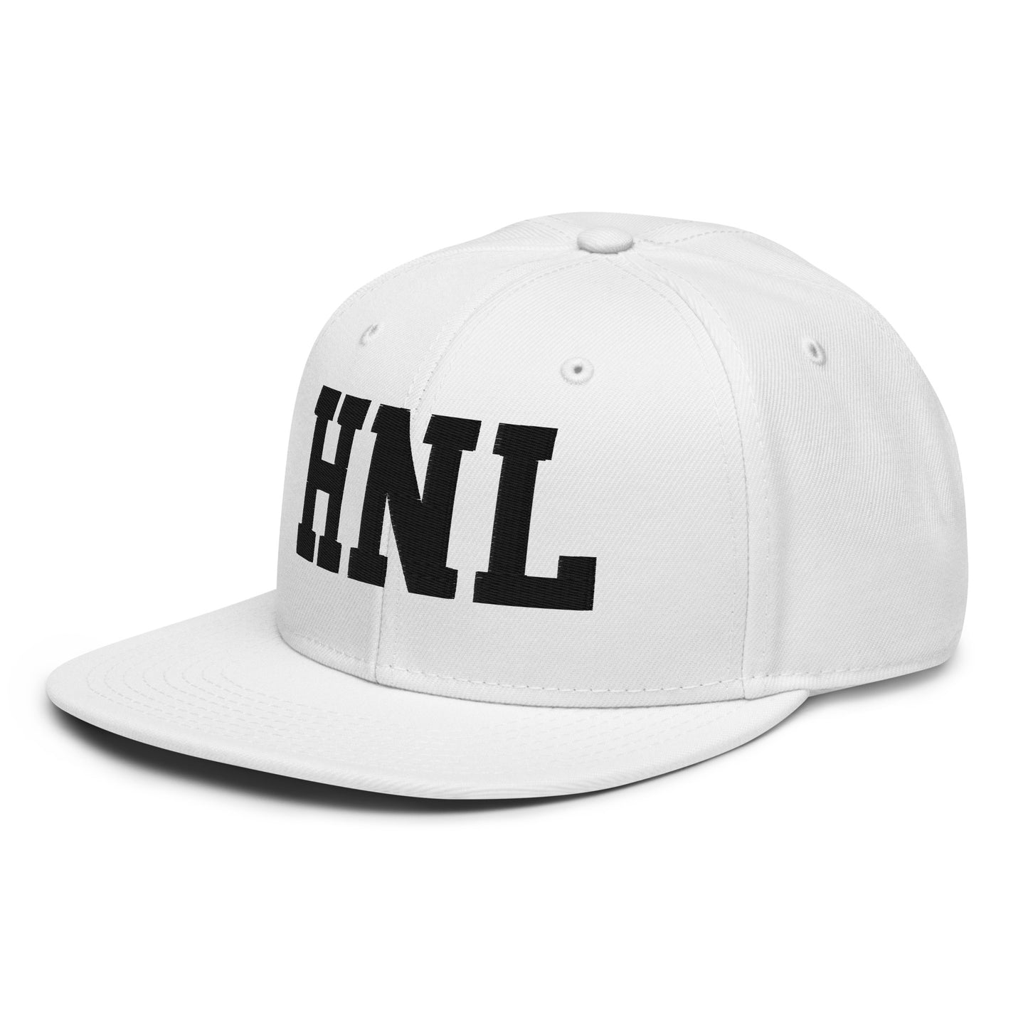 College-Style Wool-Blend Snapback Hat • Black • HNL Honolulu • YHM Designs - Image 28