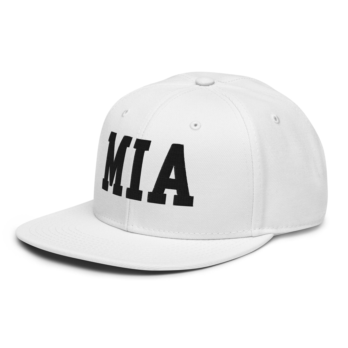 College-Style Wool-Blend Snapback Hat • Black • MIA Miami • YHM Designs - Image 28