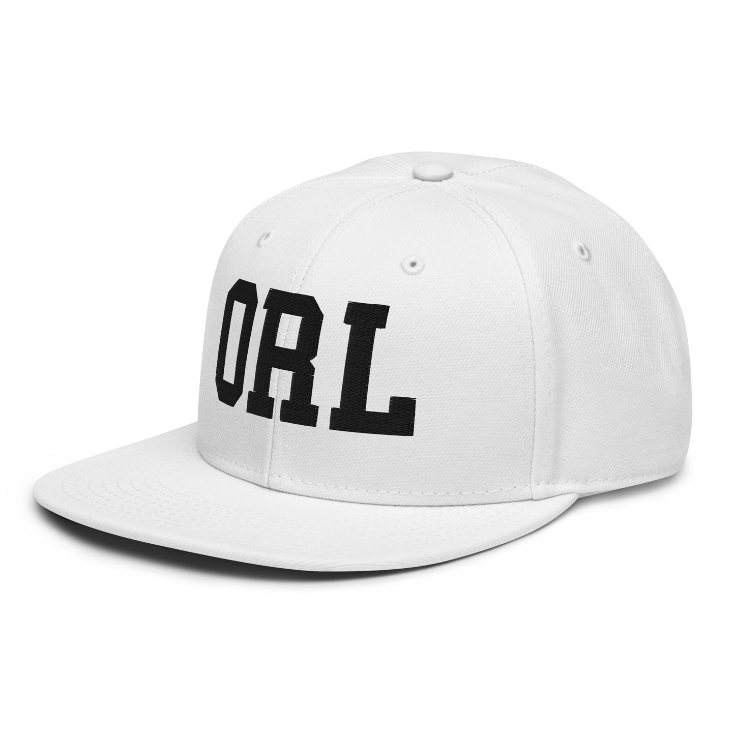 College-Style Wool-Blend Snapback Hat • Black • ORL Orlando • YHM Designs - Image 28