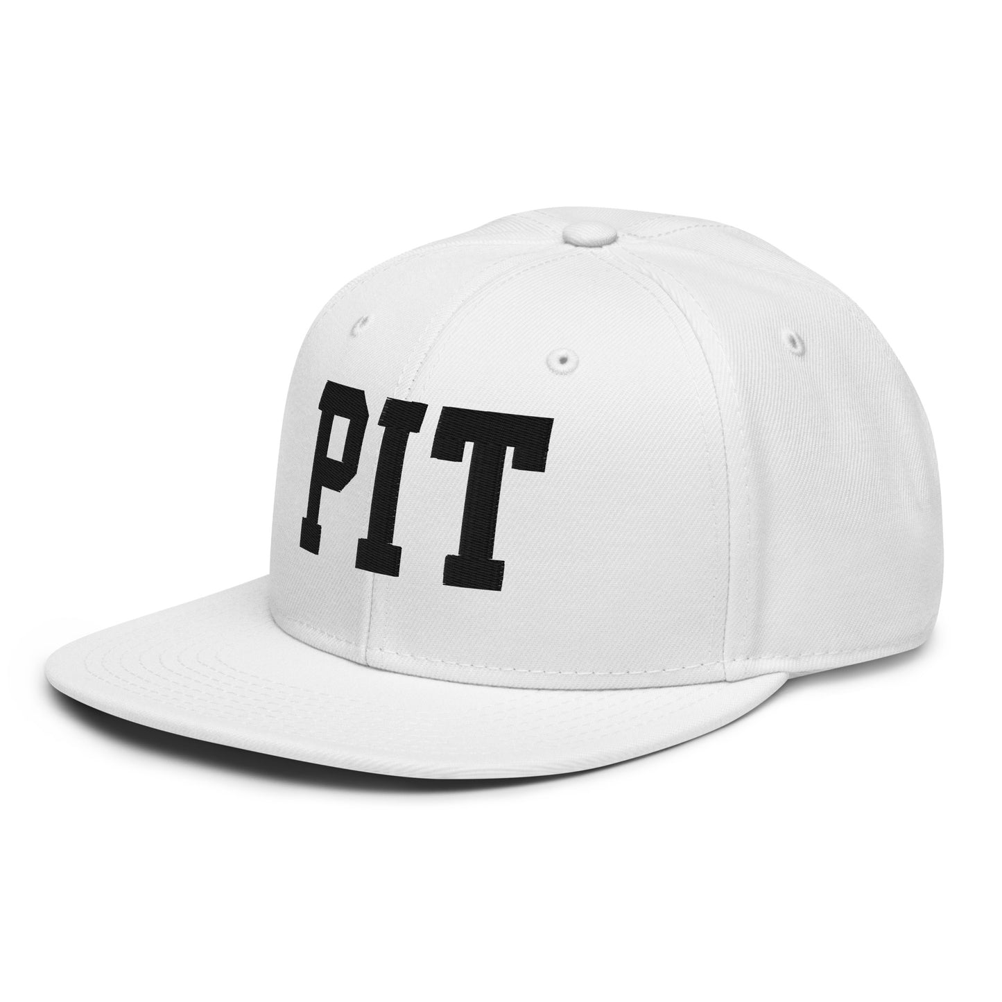 College-Style Wool-Blend Snapback Hat • Black • PIT Pittsburgh • YHM Designs - Image 28