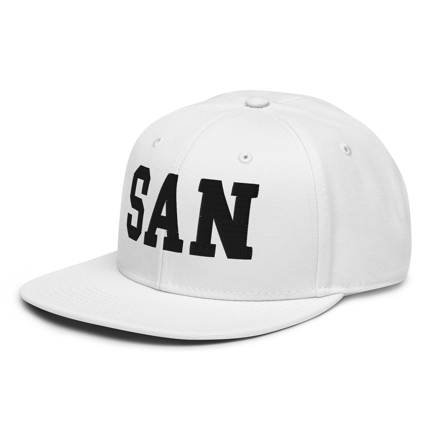 College-Style Wool-Blend Snapback Hat • Black • SAN San Diego • YHM Designs - Image 28