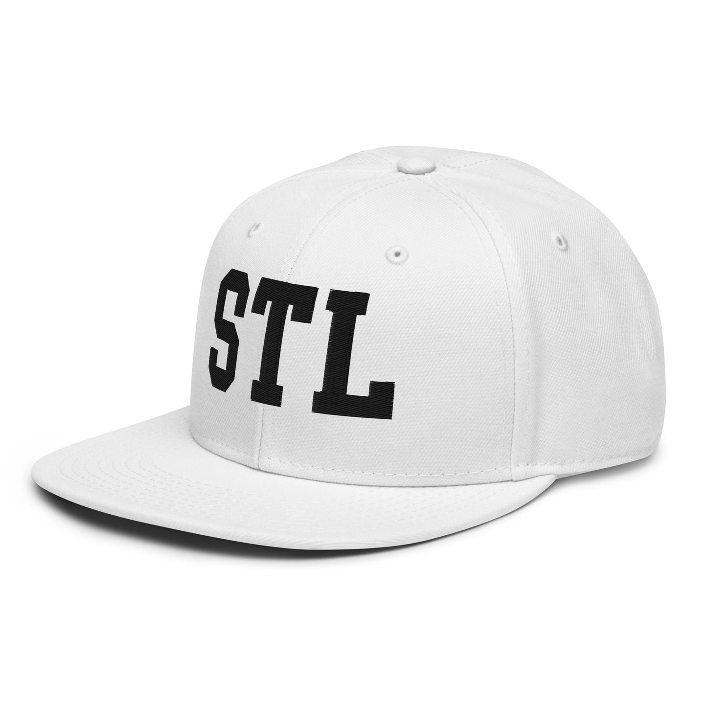 College-Style Wool-Blend Snapback Hat • Black • STL St. Louis • YHM Designs - Image 28