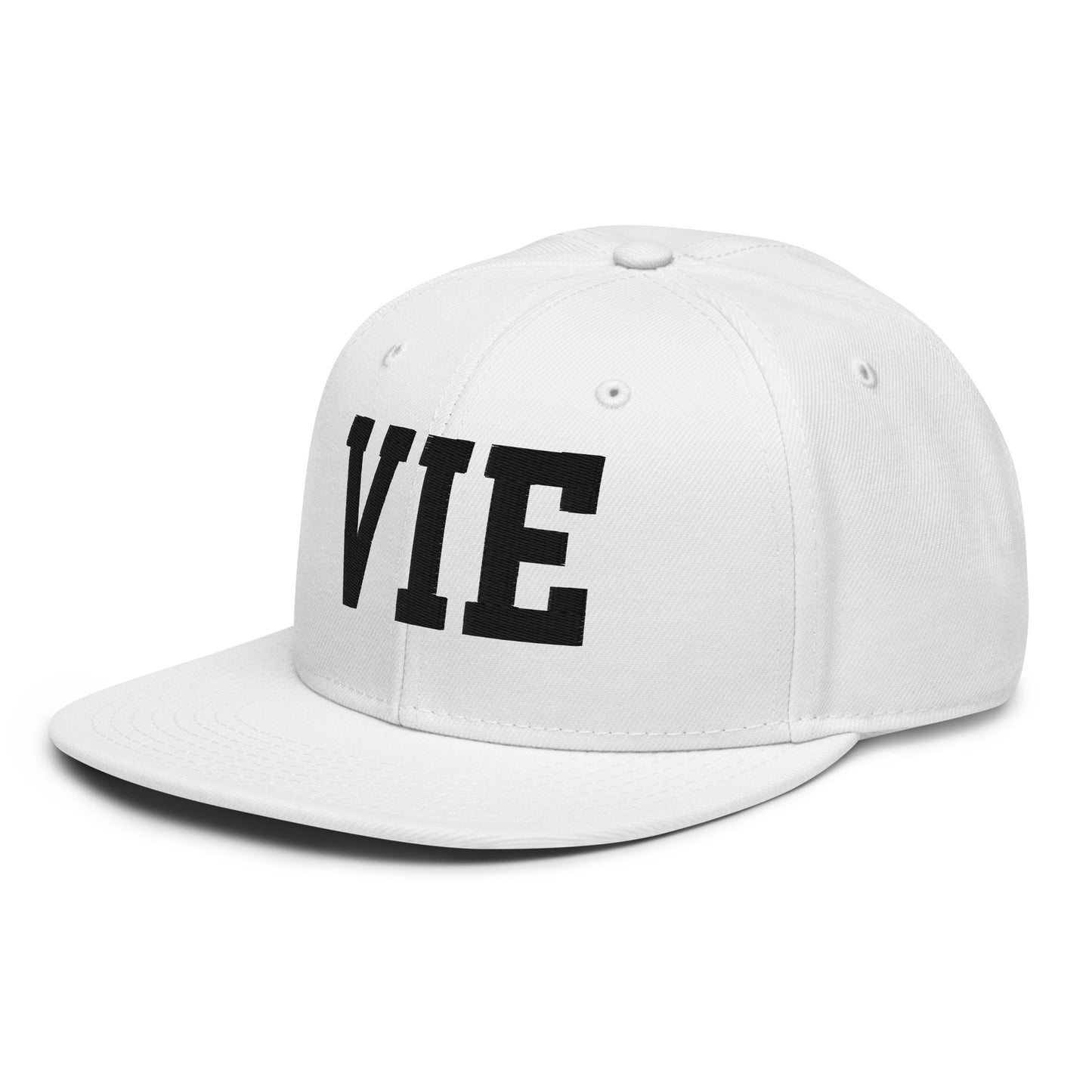College-Style Wool-Blend Snapback Hat • Black • VIE Vienna • YHM Designs - Image 28