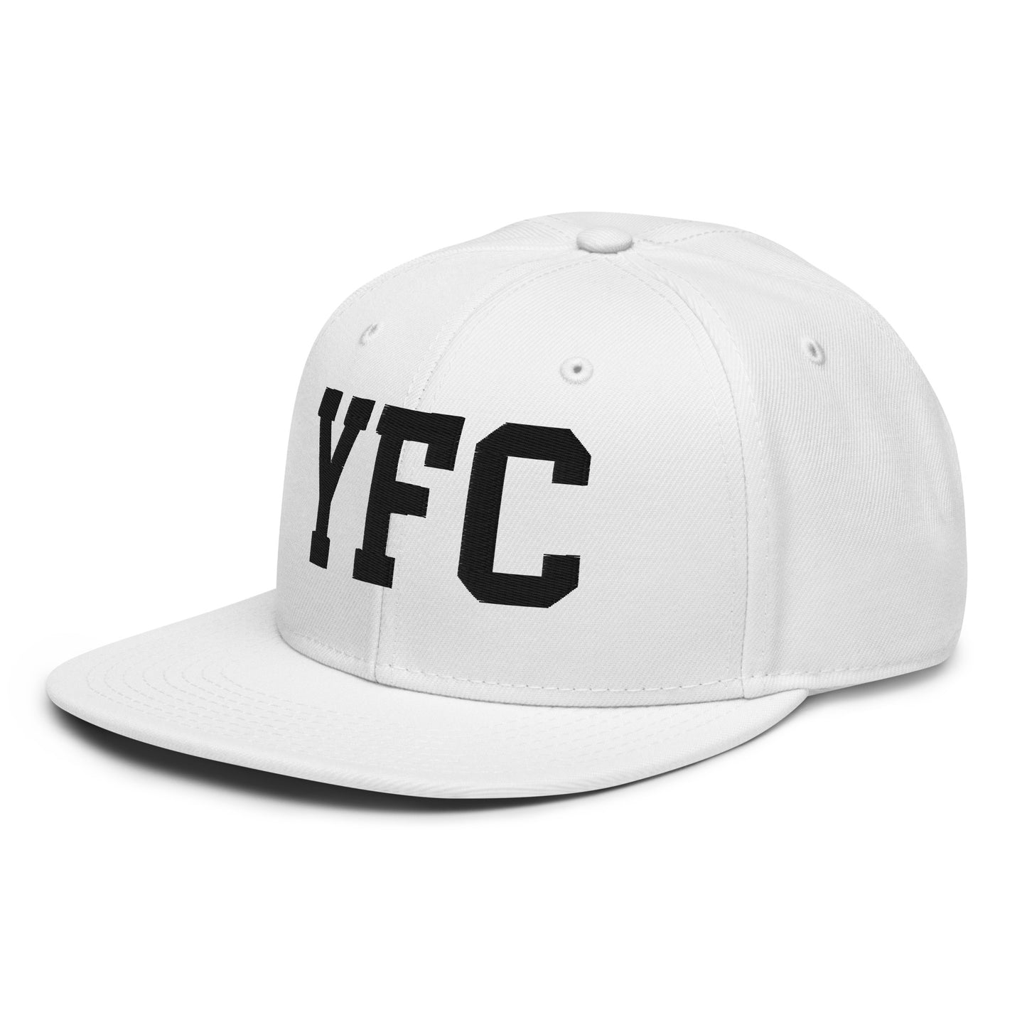 College-Style Wool-Blend Snapback Hat • Black • YFC Fredericton • YHM Designs - Image 28