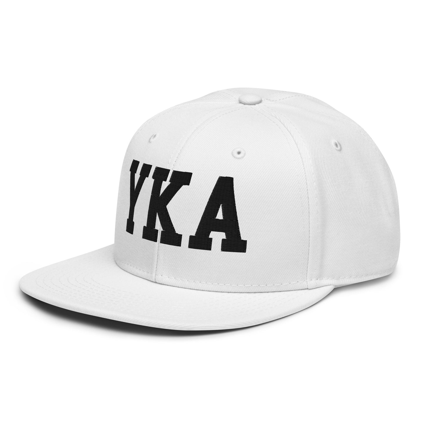 College-Style Wool-Blend Snapback Hat • Black • YKA Kamloops • YHM Designs - Image 28