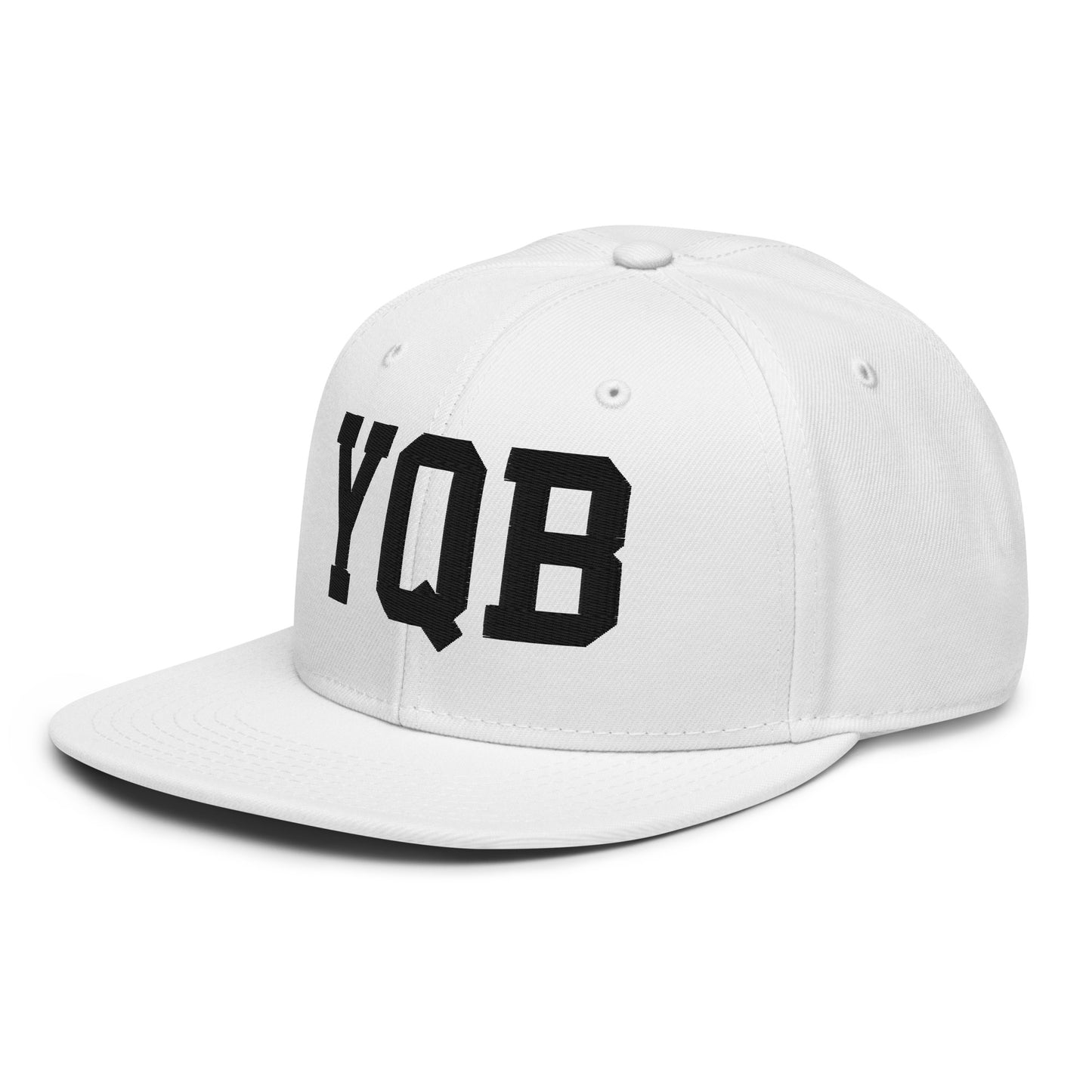 College-Style Wool-Blend Snapback Hat • Black • YQB Quebec City • YHM Designs - Image 28