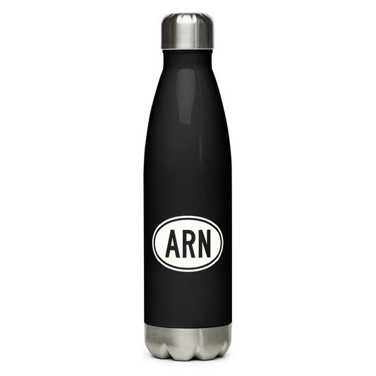 Unique Travel Gift Water Bottle - White Oval • ARN Stockholm • YHM Designs - Image 01