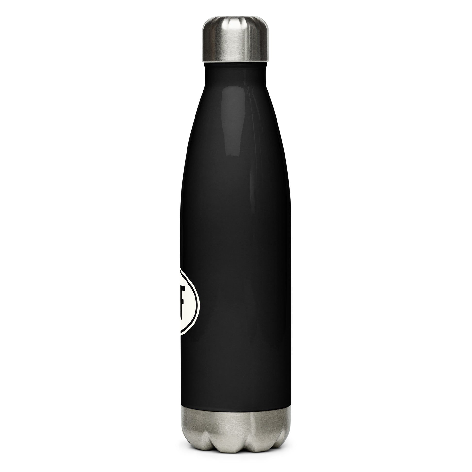 Unique Travel Gift Water Bottle - White Oval • BUF Buffalo • YHM Designs - Image 06