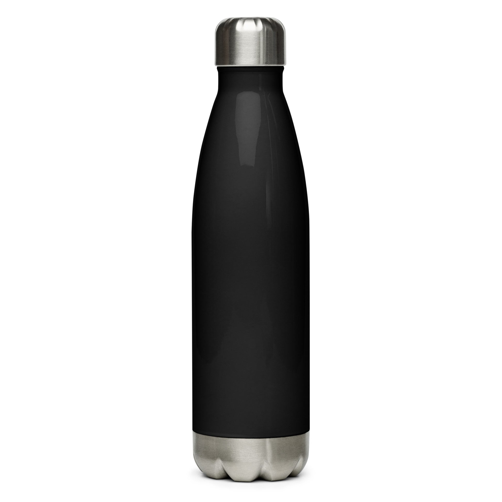 YQM Moncton Water Bottle • Black with Oval Car Sticker Design • YHM Designs - Image 07