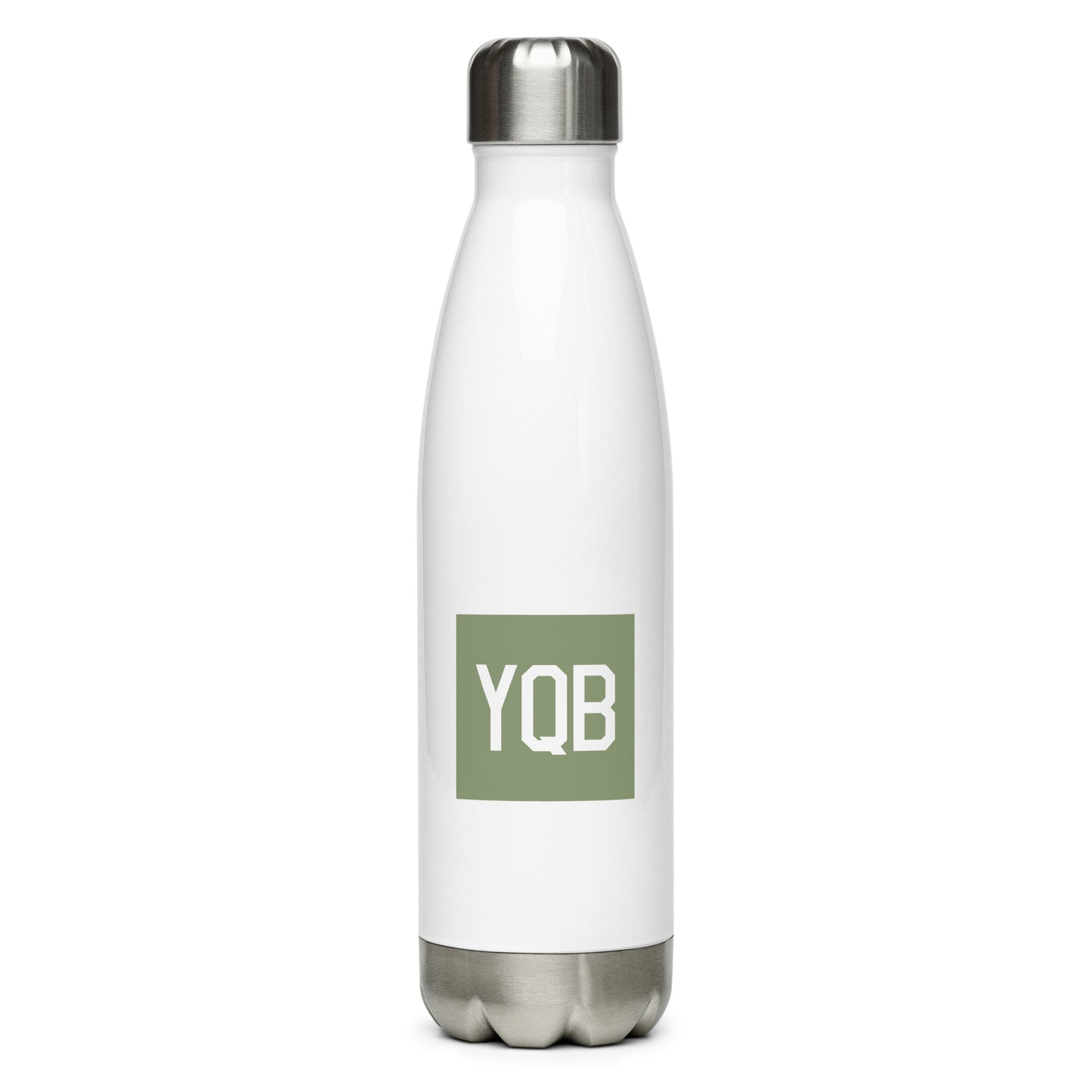 Aviation Gift Water Bottle - Camo Green • YQB Quebec City • YHM Designs - Image 01