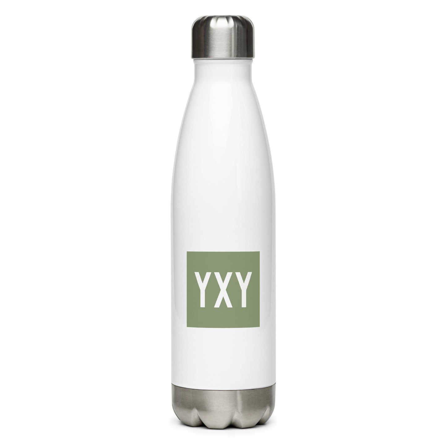 Aviation Gift Water Bottle - Camo Green • YXY Whitehorse • YHM Designs - Image 01