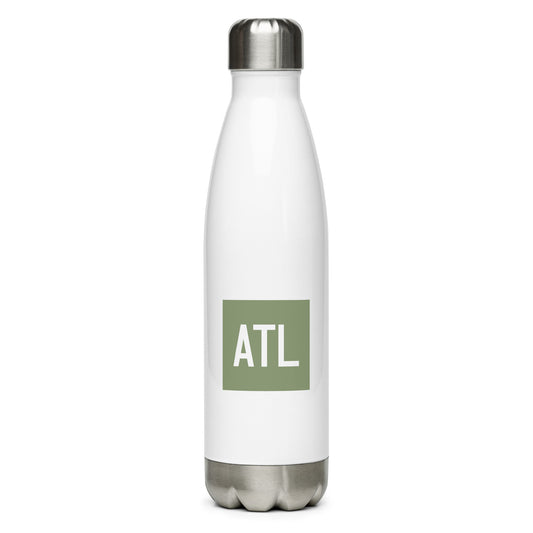 Aviation Gift Water Bottle - Camo Green • ATL Atlanta • YHM Designs - Image 01
