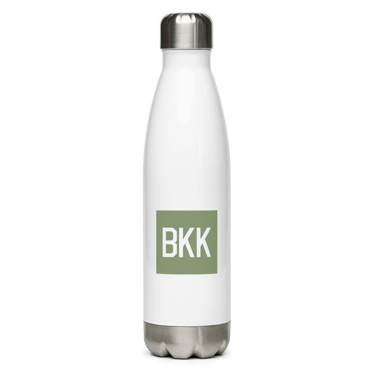 Aviation Gift Water Bottle - Camo Green • BKK Bangkok • YHM Designs - Image 01