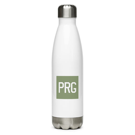 Aviation Gift Water Bottle - Camo Green • PRG Prague • YHM Designs - Image 01
