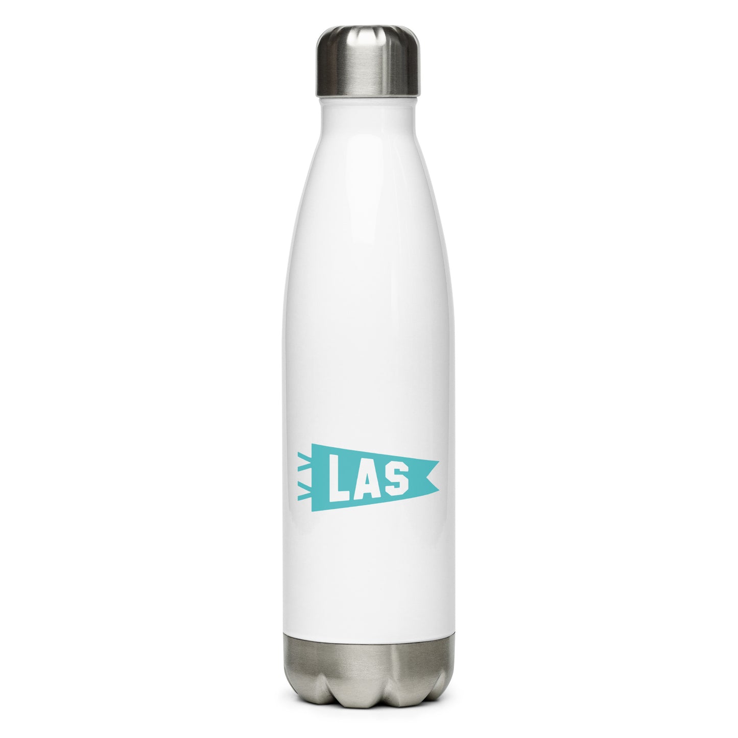 Cool Travel Gift Water Bottle - Viking Blue • LAS Las Vegas • YHM Designs - Image 01