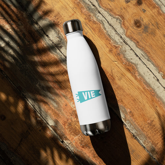 VIE Vienna Water Bottle • Banner Design in Viking Blue • YHM Designs - Image 02