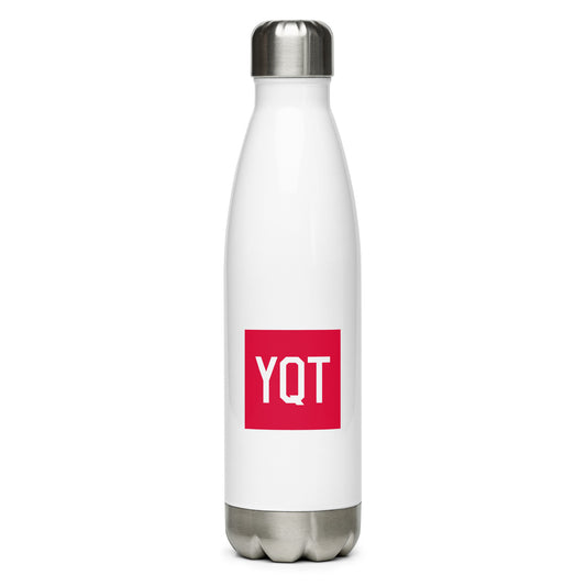 YQT Thunder Bay Water Bottle • Air Force Lettering in Crimson Red • YHM Designs - Image 01