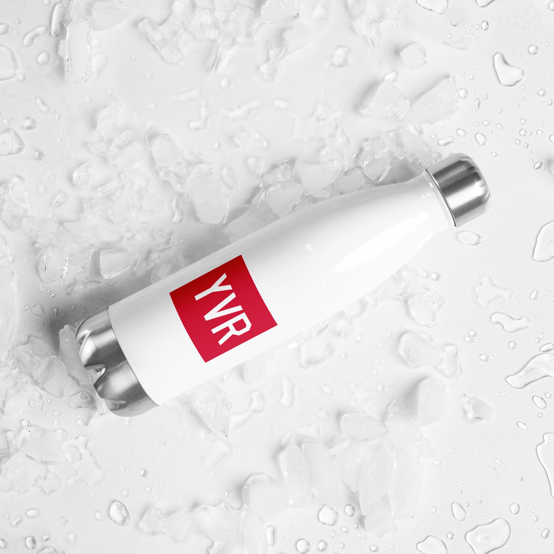 Aviator Gift Water Bottle - Crimson Graphic • YVR Vancouver • YHM Designs - Image 05