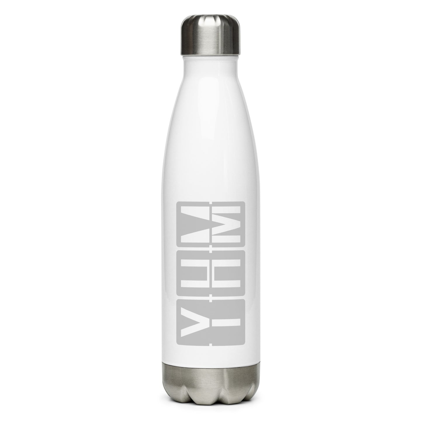 YHM Hamilton Water Bottle • Split-Flap Display Lettering in Grey • YHM Designs - Image 01
