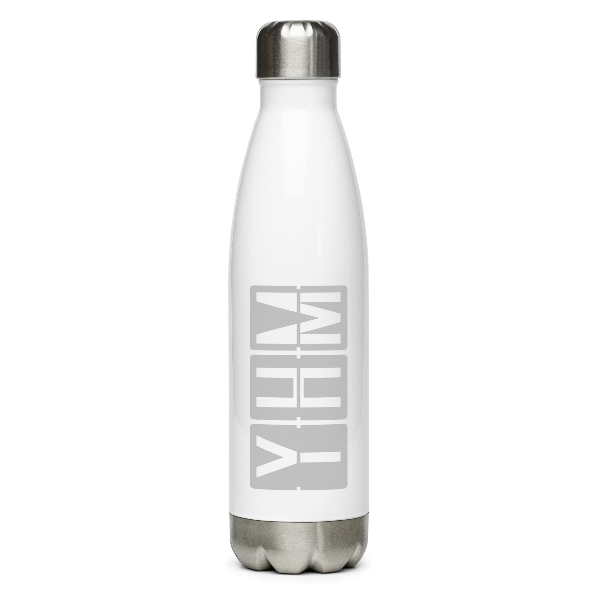 YHM Hamilton Water Bottle • Split-Flap Display Lettering in Grey • YHM Designs - Image 01