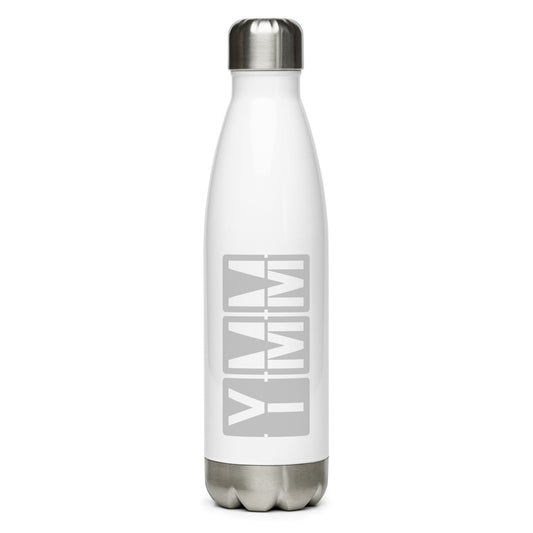 Aviation Avgeek Water Bottle - Grey • YMM Fort McMurray • YHM Designs - Image 01