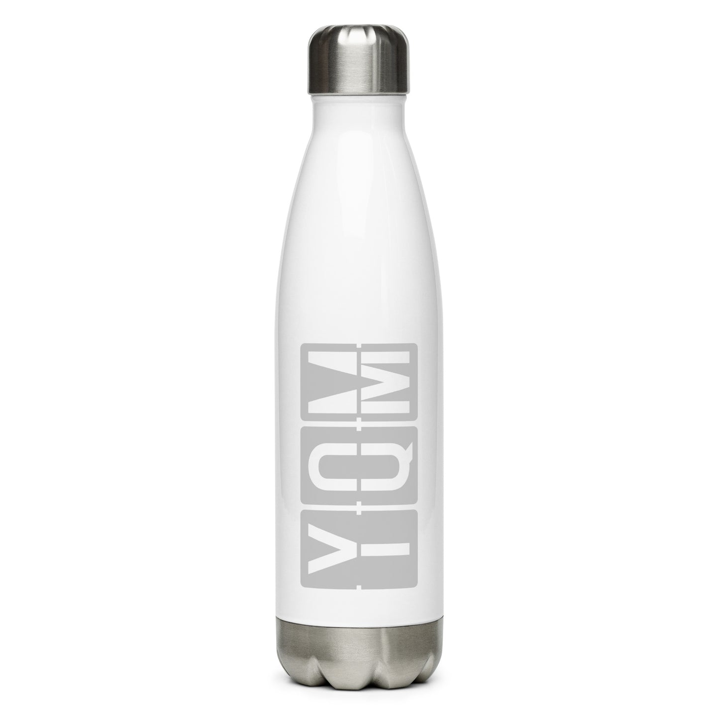 Aviation Avgeek Water Bottle - Grey • YQM Moncton • YHM Designs - Image 01