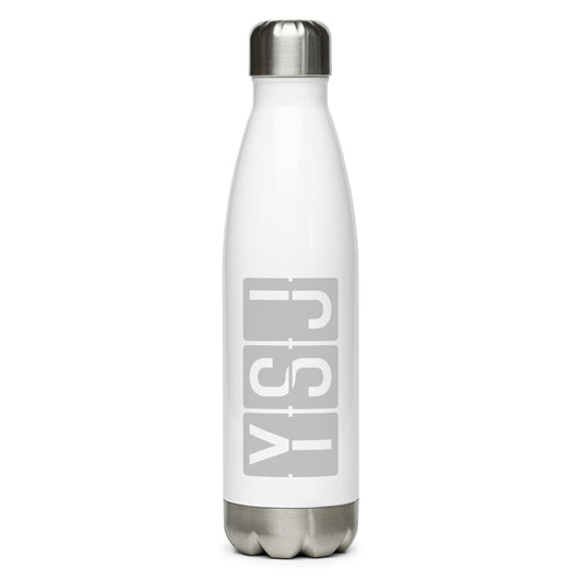 Aviation Avgeek Water Bottle - Grey • YSJ Saint John • YHM Designs - Image 01